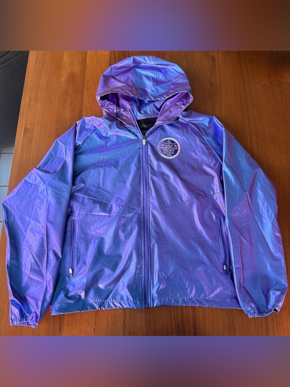 Disney runDisney 2025 Princess Half Marathon Weekend Iridescent Jacket L